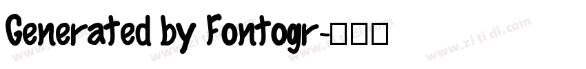 Generated by Fontogr字体转换